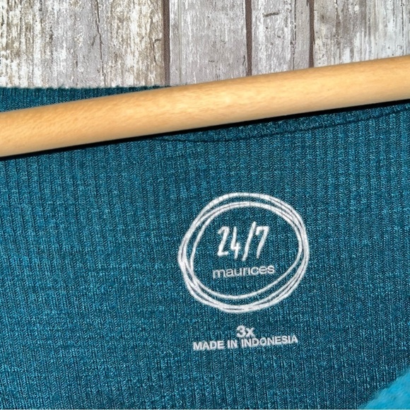 Maurices Teal Rib Tuck In Tee - Picture 5 of 5